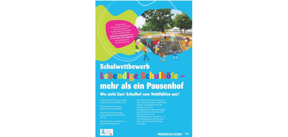 Plakat für Schulwettbewerb Lebendige Schulhöfe