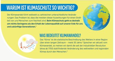 Informationen und Schaubilder rund um das Thema Klimaschutz.