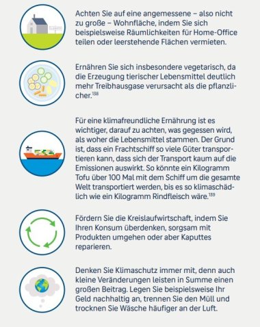 Informationen und Schaubilder rund um das Thema Klimaschutz.